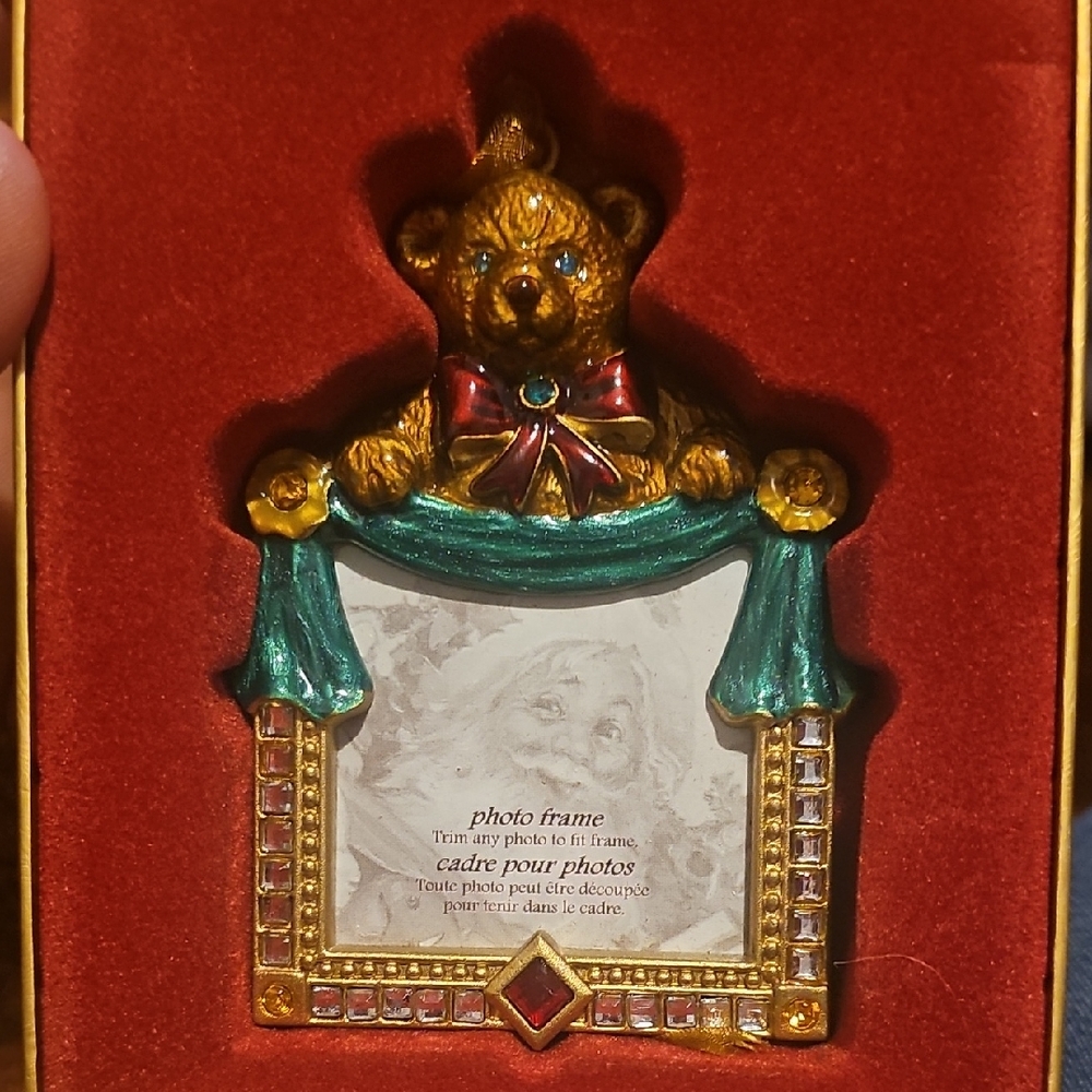 Gold and Green Bear Photo Frame